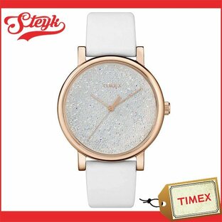 TIMEX TW2R95000 タイメックス 腕時計 アナログ Swarovski Crystal レディース ホワイト ゴールドの画像