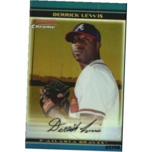 【品質保証書付】 トレーディングカード 2002 (BRAVES) Bowman Chrome Gold Refractors #185 Derrick Lewis /50の画像