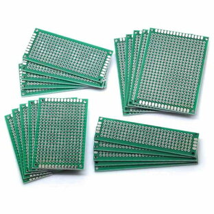 Yandong PCB回路基板 両面 ユニバーサル 基板 小型 電子回路基板 2.54mmピッチ プリント基板 実験プレート DIY はんだの画像
