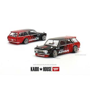 MINI GT KHMG033 ダットサン 510 ワゴン ADVAN KAIDO HOUSE (右ハンドル) ※1/64スケール・チェイスカーの可能性有の画像