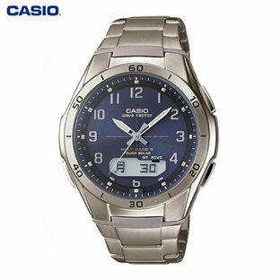 カシオ CASIO チタン電波ソーラー腕時計 通販限定モデル WVA-M640TD-2AJF アナログ 時計 防水 10気圧 ウェーブセプターの画像