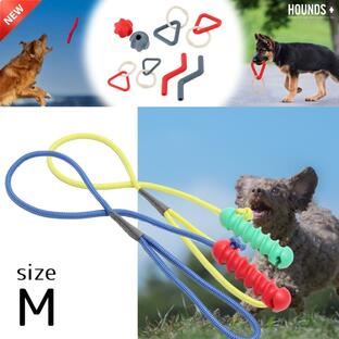 犬 おもちゃ ハウンズプラス ヒリックス M ロープ 玩具 ペット ストレス解消 歯磨き 噛む デンタルケアの画像