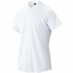 アシックス(asics) 野球 ウェア スクール ゲームシャツ ゴールドステージ フルオープン 立ち衿タイプ BAS002 Oサイズ ホワイト BAS002 ホワイト Oの画像
