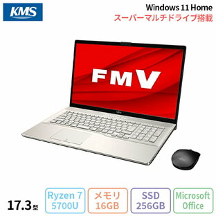 ＼期間限定ポイントUP／ 富士通 LIFEBOOK NH77/F3 ノートパソコン FMVN77F3GC Windows11 Office付き Ryzen7 5700U メモリ16GB SSD256GB HDD2TB 17.3インチ 新品未使用品の画像