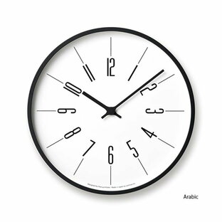レムノス 掛け時計 電波 アナログ 木枠 時計台の時計 アラビック Lemnos KK17-13Aの画像