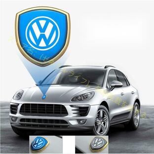 フォルクスワーゲン VW 2枚 3Dステッカー エンブレム リア トランク サイド ウインドウ オイルタンク ピラー 4色可選の画像