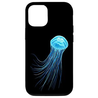 iPhone 14 面白い大きな青い海のクラゲ。 スマホケースの画像