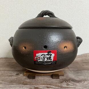 石焼きいも鍋「いも丸」（大）天然石600g付 キッチン用品 焼き芋器 鍋 焼き芋 送料無料（北海道、沖縄除く）の画像