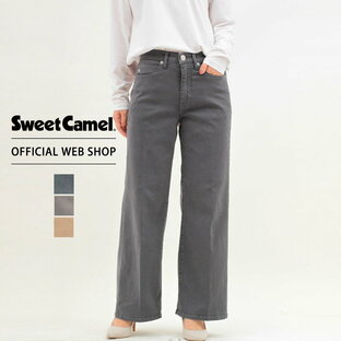 【公式】【50％OFF】Sweet Camel スウィートブーツカット レディース キャメル IVY SLENDER ワイドパンツ ストレッチ フレアー グレー ベージュ カーキ [春夏] CA6494の画像