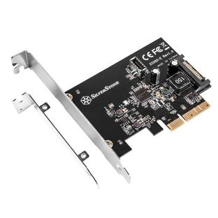 Silver Stone USB 3.2 Gen 2内側20ピンKey-Aコネクタ付きPCI Expressカード 変換アダプタ SST-Eの画像