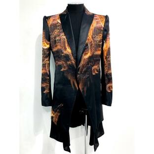 (予約品）2〜3月入荷予定/kiryuyrik featuring TAKAMIZAWATOSHIHIKO/SATIN FANTASIA Layered Jacket/Blackの画像