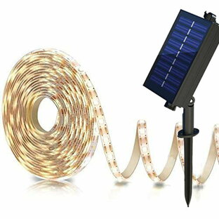 ソーラーライトストリップ ソーラー LED チューブライト 8パターン点灯 リモコン付属 クリアケーブル 屋外 防水 イルミネーション 間接照明 ロープライト 10mの画像