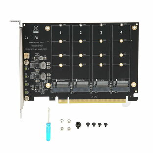 Gugxiom 4ポート M.2 NVME - PCIe X16アダプタ 4×32Gbps NVME M.2 - SATAアダプター、ssd 3の画像