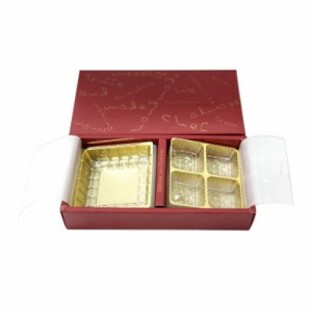 TNトリフ生チョコセットケース 赤(ボルドー)78×170×35mm×20セット トリュフ箱(常温) 業務用の画像