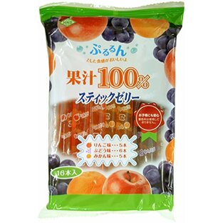 花田食品 果汁100%スティックゼリー 16本×12個の画像