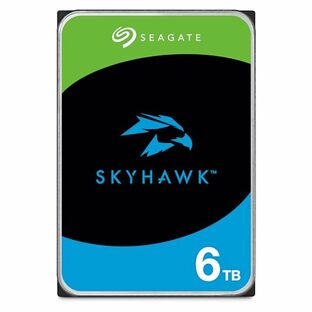 Seagate SkyHawk 3.5インチ 【データ復旧 3年付】 6TB 内蔵 ハードディスク HDD CMR 3年保証 6Gb/s 256MB 5400rpm ネットワーク 監視 カメラ ビデオレコーダー ST6000VX009の画像