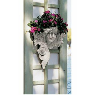 西洋彫刻 ルエトワール（星の女神） 壁掛けプランター壁装飾 フレンチグリーンマン彫像/植木鉢 栽培 菜園 ガーデニング園芸 贈り物（輸入品の画像