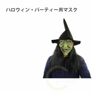 ハロウィン パーティー用マスク 妖女 魔女 ゾンビ ガスマスク 頭部 全体 カバー 悪魔 ウィッグ お面 仮面 かぶりもの cosplay 変身の画像