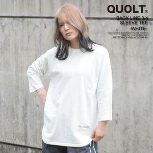 クオルト Tシャツ QUOLT×ARTIF 20th Anniversary BACK LINE 3/4 SLEEVE TEE -WHITE- メンズ 7分袖 別注 コラボレーション 送料無料の画像
