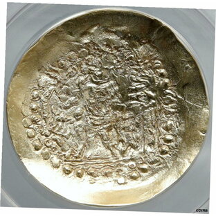 アンティークコイン 金貨 インド Kushano-Sassanian VARAHRAN Old GOLD Dinar 古代インドコイン ANACS i87728- show original title gof-wr-5679-942の画像