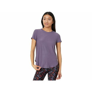 (取寄) ビヨンドヨガ レディース フェザーウェイト オン ザ ダウン ロウ Tシャツ Beyond Yoga women Beyond Yoga Featherweight On The Down Low Tee Purple Haze Heatherの画像