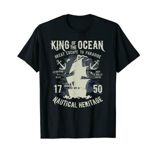 King Of The Ocean Nautical 海と帆 Tシャツの画像