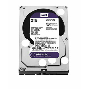 WD HDD 内蔵ハードディスク 3.5インチ 2TB WD Purple 監視カメラ用 WD20PURX IntelliPower 3年保証の画像