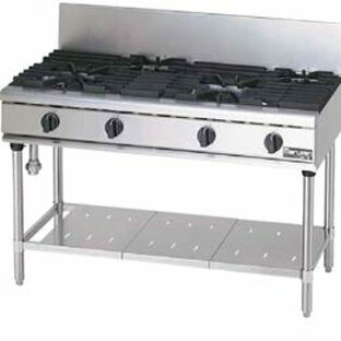 【新品・送料無料・代引不可】マルゼン ガステーブル NEWパワークックシリーズ 厨房機器 調理機器 RGT-1264D W1200*D600*H800(mm)の画像
