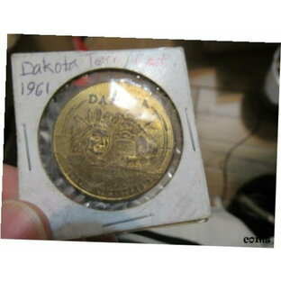 【極美品/品質保証書付】 アンティークコイン コイン 金貨 銀貨 [送料無料] 1961 Dakota Territory Centennial Bismarck ND 50? Token Souvenir Coin Medallionの画像