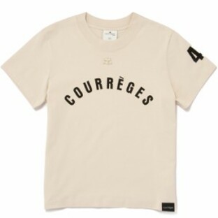 COURREGES Tシャツ AC ストレート プリンテッド Tシャツ ロゴ 半袖シャツ クルーネック ショートスリーブ 124JTS006 JS0112 9099の画像