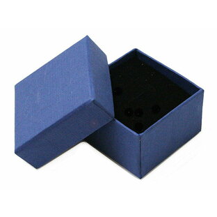 マルチジュエリーケース ギフトボックス ブルー 化粧紙 約5x5x3cm 《12個セット》の画像