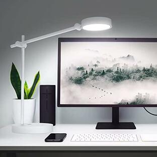 オフィス用SANSI LEDデスクランプ、10 Wタッチコントロール6輝度レベル、調光可能なオフィスランプ、ブルーライトのアイケアなし、4モード、セラミックテッの画像