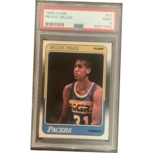 【品質保証書付】 トレーディングカード 1988 Fleer Reggie Miller Rookie Basketball Card #57 PSA 9の画像
