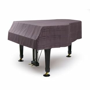 アルプス/グランドピアノカバー/G-FG/カワイGX-3用/日本製 ジャガード織ダークグレー系レザー風ウェーブ柄の画像