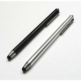 2 in 1 PC Bargains Depot (Black & Silver) 2 pcs (2 in 1 Bundle Combo Pack) SILM ACCURATE FINE POINT THINNER BARREL Capacitive Stylusstyliの画像
