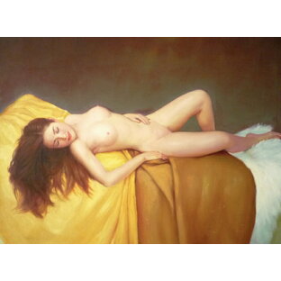 肉筆絵画 油絵 油彩画 洋画 木枠付 (油絵額縁付きで納品対応可) F6号 「横たわる裸婦-2」の画像