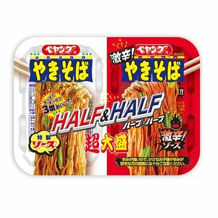 まるか食品 ペヤング 超大盛やきそばハーフ&ハーフ激辛 235gの画像