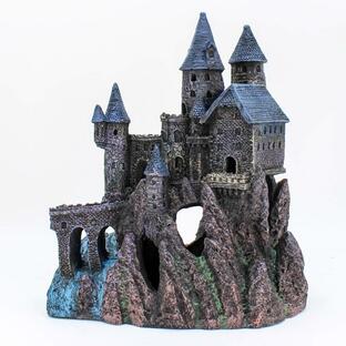 Penn-Plax Age-of-Magic Wizard's Castle Aquarium Decoration ? Safe for Freshwater and Saltwater Fish Tanks ? Extra Laの画像