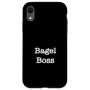 iPhone XR Bagel Boss 面白い朝食ベーグルパン愛好家 スマホケースの画像