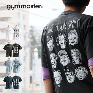gym master ジムマスター Tシャツ 半袖 メンズ レディース クルーネック バックプリント 笑顔 ハッピースマイル 綿100％ パティ (メール便50)の画像