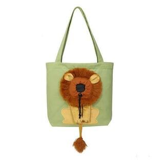 猫 犬 ペットキャリーバッグ ライオン 変身 顔が出せる ペットトートバッグ ペット コスプレ バッグ ペットバッグ お出かけ お散歩の画像