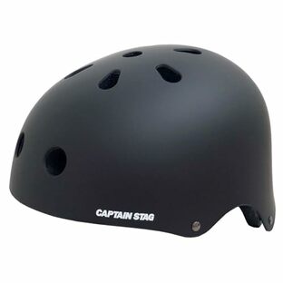 キャプテンスタッグ(CAPTAIN STAG) 自転車 ヘルメット 子ども用 ハードシェル XLサイズ 頭囲60～64cm未満 中学生～大人用 SG規格 Celf マットブラック Y-6515の画像