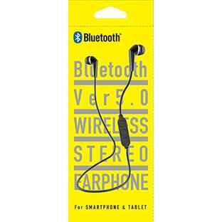 うぃすたりあ Bluetooth 5.0 ワイヤレス ステレオイヤホン ヘッドセット ヘッドホン スマートフォン タブレット 音楽プレイヤー ボイチャ 通話 リダイヤル 自動ペアリング対応 日本メーカー ブラックの画像