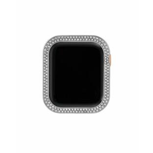 アンクライン 腕時計 アクセサリー レディース 44mm Apple Watch Metal Protective Bumper in Silver With Crystal Accents Silver Toneの画像