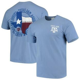 アンブランデッド メンズ Tシャツ トップス Men's Blue Texas A&M Aggies Flag Local Comfort Color T-Shirtの画像