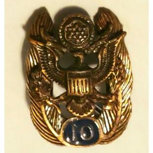 ピンバッジ 5/8"--Vintage ARMY 10 Year Civilian Service Lapel Pin - Military Servの画像