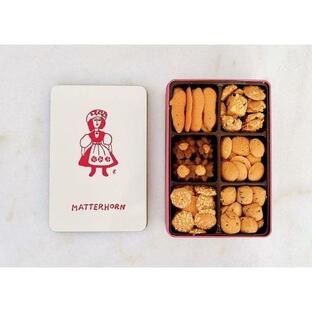 マッターホーン 缶入りクッキー 中1缶 紙袋付き クッキー缶 焼き菓子 詰め合わせ MATTERHORN プレゼント ギフト かわいいの画像