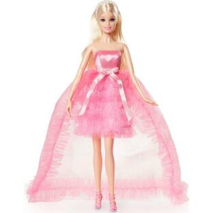 バースデー・ウィッシュ・バービー 2023年 ドール 人形 ブロンドヘア ピンクのサテンとチュールドレス Birthday Wishes Barbie Doll HJX02の画像