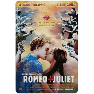 『ロミオ＋ジュリエット』 Romeo + Juliet 映画ポスター アメリカ雑貨 レトロ調 メタルサイン ブリキ看板 インテリア 20x30cmの画像