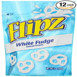 Flipz Pretzels、ホワイトファッジ、5オンスパッケージ（12個パック） Flipz Pretzels, White Fudge, 5 oz Packages (Pack of 12)の画像